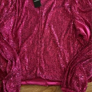 Torrid Fuchsia Sequin Blouse 18-20